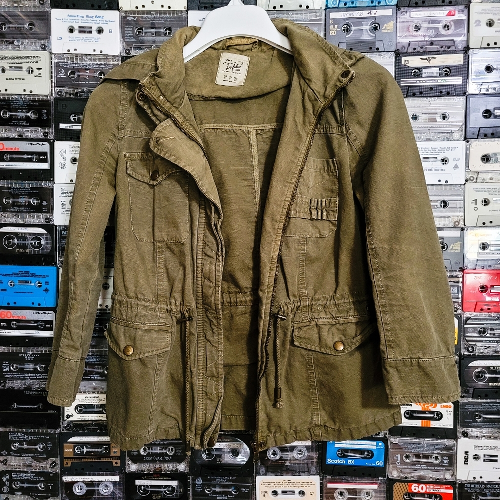Zara Trafaluc hooded military jacket